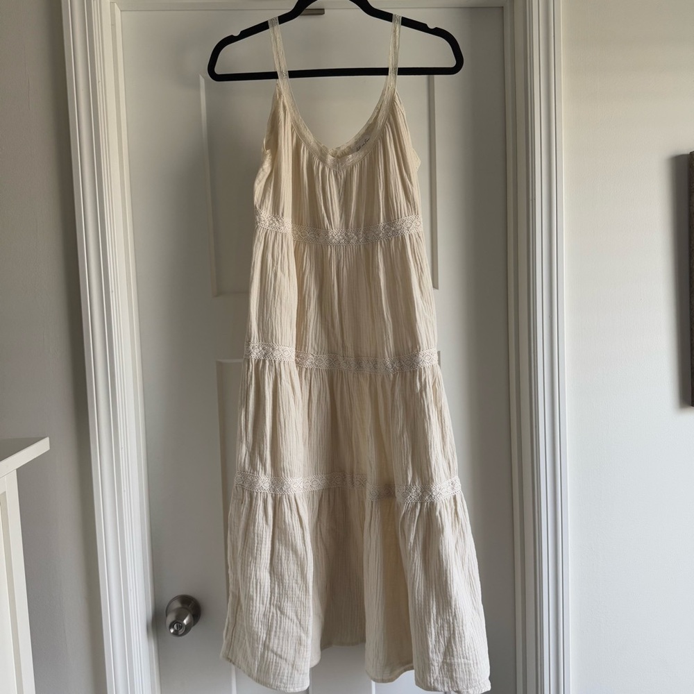All in Favor Cream Midi Dress
